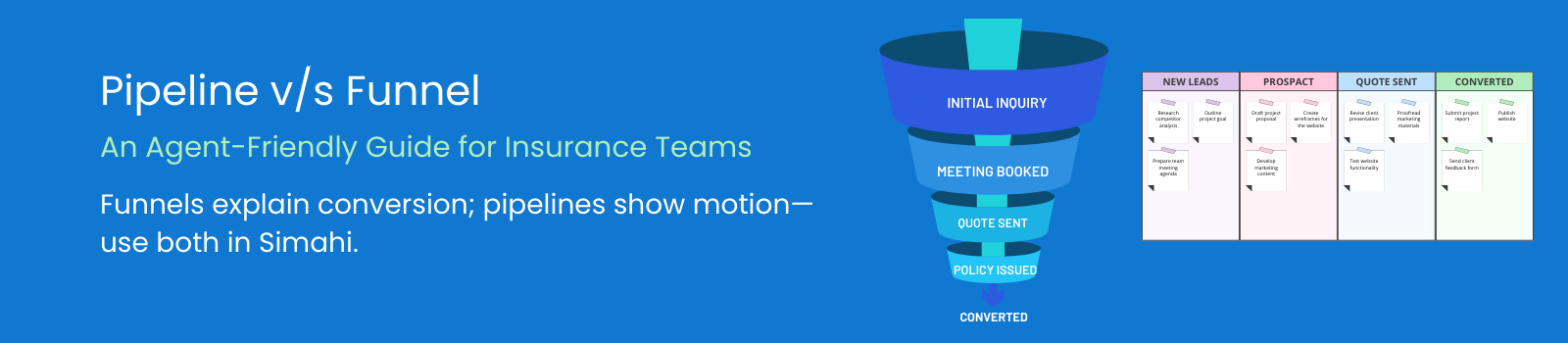 Pipeline vs. Funnel for Insurance Agents Banner