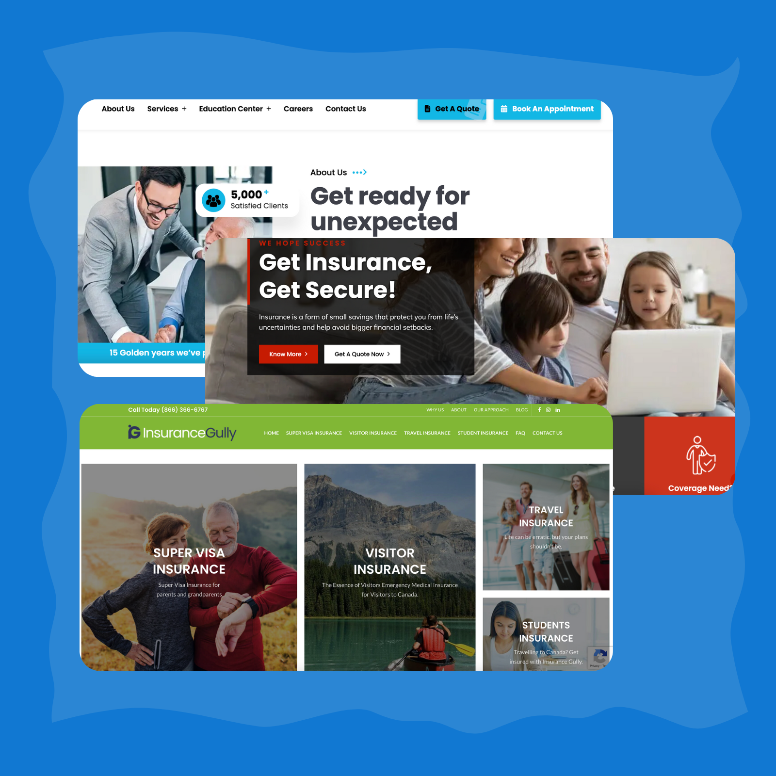 Lead-generating insurance website for Canadian agents